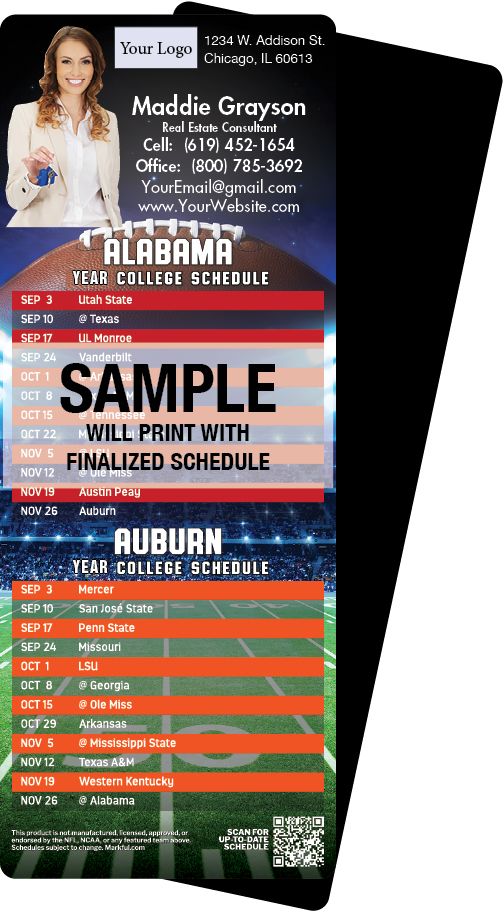 Football Schedules | ReaMark Real Estate Magnets